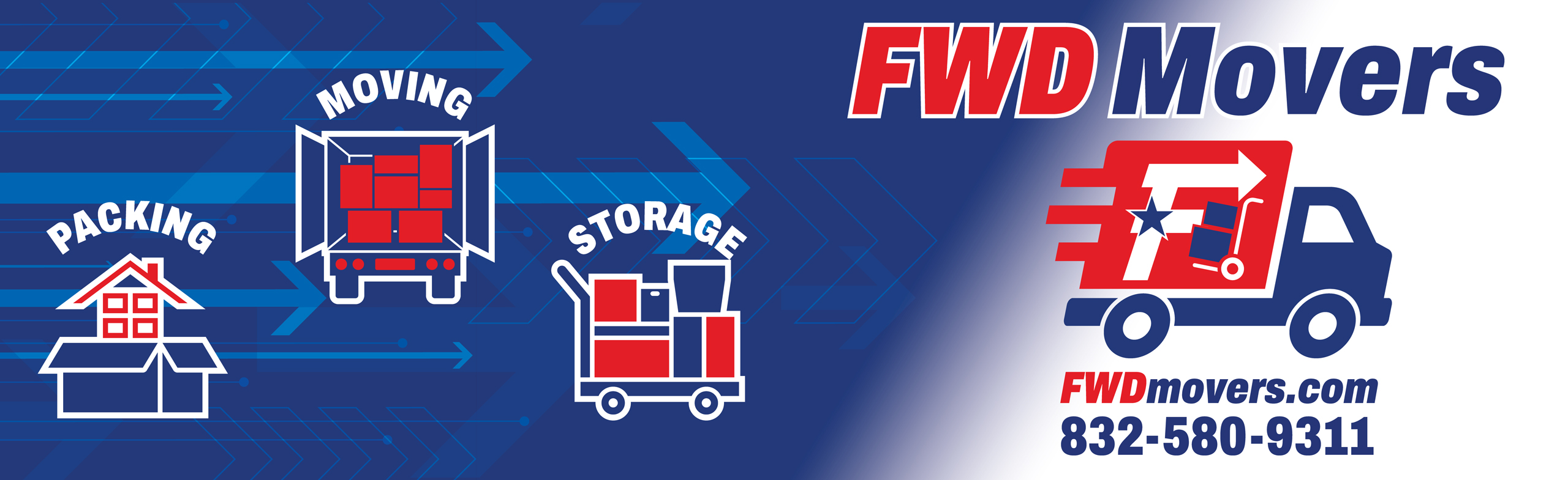 FWD Movers Packing, Mpving, Storage fwdmovers.com 832-580-9311