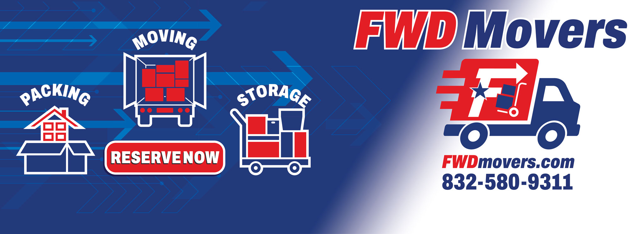 FWD Movers Packing, Mpving, Storage fwdmovers.com 832-580-9311